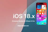 Firmware Version for iPhone 15