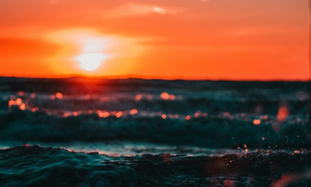 View of Ocean during Golden Hour